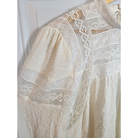 NWT Free People It Takes Two Peasant Lace Top Size S - Picture 3 of 9